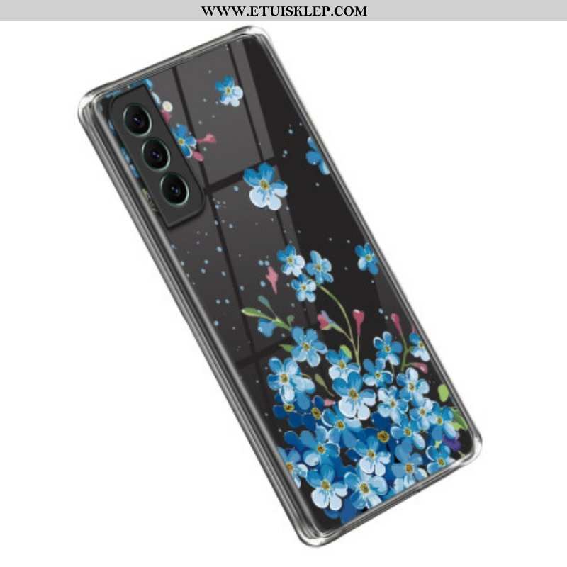 Etui do Samsung Galaxy S23 5G Niebieskie Kwiaty